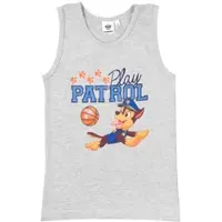 Paw Patrol Tank Top Play Patrol Chase Kinder Shirt Hemdchen Ärmellos in grau | Gr.: 122/128