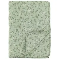 Chic Antique Quilt AIX Grün mit BLUMEN 180x130 cm | Gr.: onesize