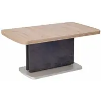 58 aufm Kessel Funktionstisch ausziehbar Caterina 110(145+180) x 63 x 53-72 Wohnzimmertisch Wildeiche/Beton 16169