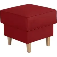 58 aufm Kessel HOCKER Karlen Bezug Kunstleder Buche natur / chili | Gr.: onesize