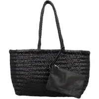 Hide & Stitches Amazone Shopper - mit passender Clutch - schwarz