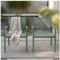 Home24 Gartenstuhl - 2er-Set - Stahl / Olefin