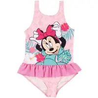 Minnie mouse Disney Badeanzug mit Rüschen Schwimmanzug Einteiler in rosa | Gr.: 122/128