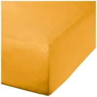 Erwin Müller Mako-Satin Spannbettlaken Landshut in curry | Gr.: 150x200 cm - 160x200 cm