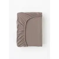 Mela London Jersey Spannbetttuch Style PAMBAN in mocca | Gr.: 180-200 x 200 cm
