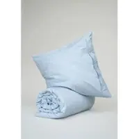 Mela London Perkal Bettwäsche Set Style BHANU in cloudy blue | Gr.: 155 x 220 + 80 x 80 cm