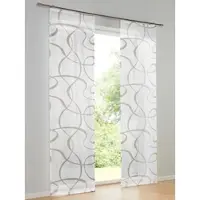 HEINE Schiebevorhang in weiß-taupe | Gr.: 60-x-30-cm