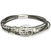 StyleBREAKER Armband in Antik-Grau | Gr.: onesize