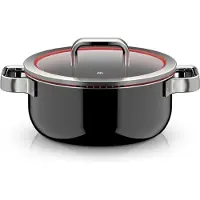 WMF Fusiontec Function Pro, Bratentopf mit Deckel, 24 cm, Black 3201114080 4000530759757