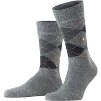 Burlington Socken "Preston", Herren, Gr. 40-46, grau (light grau), Baumwollmischung, Argyle-Muster, Socken Socken, Einheitsgröße 40-46, Argyle-Muster, weiche Haptik