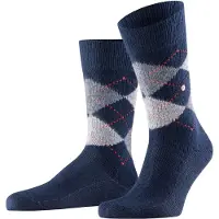 Burlington Socken "Preston", Herren, Gr. 40, blau (marine), Baumwollmischung, Argyle-Muster, Socken Socken, Einheitsgröße 40-46, Argyle-Muster, weiche Haptik