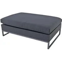 DELUKE Polsterhocker HELGA Kunststoff Grau 49x140x89cm Hocker Sitzhocker