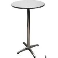 DELUKE Stehtisch IVAR Rund Alu-Gestell Silber 110x60x60cm Bistrotisch Stehtisch Bartisch