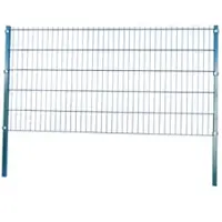 GreenYard Doppelstabmattenzaun Komplett-Set, ca. 83 cm x 10 m - Moosgrün