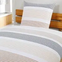 BETTWARENSHOP Renforce Bettwäsche Dany Kissenbezug einzeln 80x80 cm | anthrazit - grau