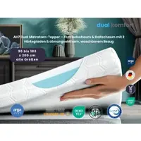 Arga Home AH7 Dual Matratzen-Topper – 7 cm Gelschaum & Kaltschaum mit 2 Härtegraden