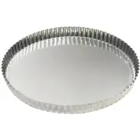 Gobel - Tortenform, rund, geriffelt - Weißblech - Fester Boden - Ø 24/23 cm H 2,5 cm - 126330