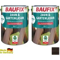 Baufix Zaun- und Gartenlasur, Ebenholz - 2er-Set