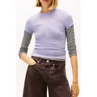 Tommy Hilfiger Slim Essential Logo T-shirt Periwinkle Dusk Größe: L | Hemden Outlet | Damen | Blau