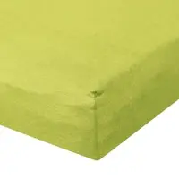 TRAUMSCHLAF Zwirn-Jersey Elasthan Spannbetttuch De-Luxe 90x200 - 100x220 cm | lind - grün