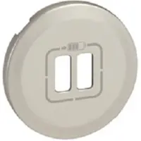 Legrand 068556 - Enjoliveur Céliane - Doppelsteckdose für USB-Ladegerät - Titanium