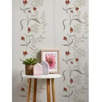 A.S. Création Vliestapete "Natural Style" Wald botanisch floral leicht strukturiert Tapete Blumen Tapeten Wohnzimmer Schlafzimmer Küche Design Wandtapete