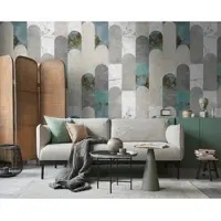 Living Walls Fototapete "THE WALL III Artdeco Tapete Motivtapete Marmor-Optik Steinoptik" matt glatt Vliestapete Stein-Optik für Schlafzimmer Küche Wohnzimmer Artdeco Flur