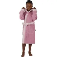 Normani Frottee Kinderbademantel aus Bio-Baumwolle in Rosa | Gr.: 146/152