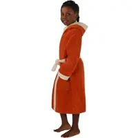 Normani Frottee Kinderbademantel aus Bio-Baumwolle in Orange | Gr.: 170/176