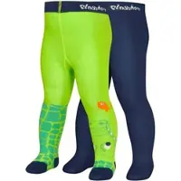 Playshoes Strumpfhose Krokodil 2er Set in Grün/Marine | Gr.: 110/116