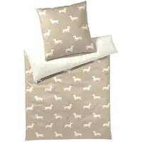 Elegante Mako-Satin-Kissenbezug einzeln Dogs Farbe Natur-Beige Größe 40x80