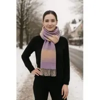 Collezione alessandro Wollschal "Melbalila" 1 Stk. in hellem lila und pfirsich, Made in Italy