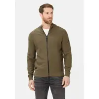 Camel active Strickjacke aus reiner Baumwolle in Olivgrün | Gr.: 3XL