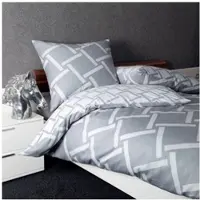 Janine Bettwäsche J.D. 8480 08 Silber Mako Satin 135 cm x 200 cm