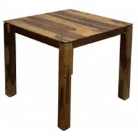 FineBuy Esstisch Massivholz Sheesham 80x80 cm Dunkelbraun Quadratischer Esszimmertisch Küchentisch 4 Personen Holztisch Tisch Esszimmer Handmade
