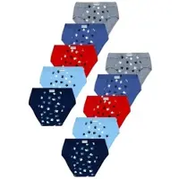 LOREZA 10er Set Slips- Dino- Bunt | Gr.: 116/122