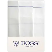 Ross 3er Pack Zwirn Halbleinen Geschirrtücher Kellnertuch 45x65 cm | blau - blau