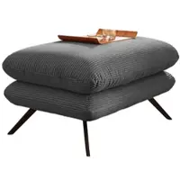KAWOLA Hocker CHARME Hockerbank Cord grau