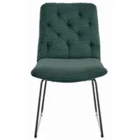 KAWOLA Stuhl NEW CHARME Esszimmerstuhl Cord smaragd