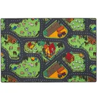Snapstyle Kinder Spiel Teppich Bauernhof Bunt 140x200cm