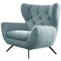 KAWOLA Sessel CHARME Hochlehnsessel Cord hellblau
