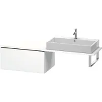 Duravit L-Cube Unterschrank für Konsole, 1 Auszug, 820x400x547mm, LC583408484, Farbe: Weiß Supermatt Dekor