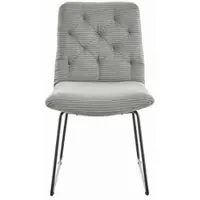 KAWOLA Stuhl NEW CHARME Esszimmerstuhl Cord steingrau