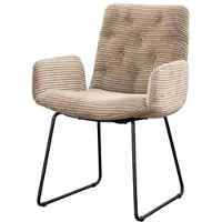 KAWOLA Stuhl NEW CHARME Esszimmersessel Cord taupe