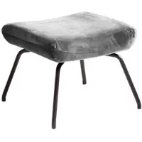 KAWOLA HOCKER LOTTE Silber Velvet