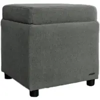 KAWOLA HOCKER IDA Silber Webstoff