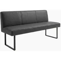 KAWOLA Esszimmerbank ELEEN Leder schwarz 123cm