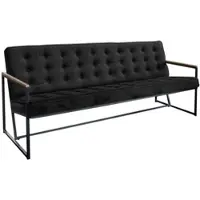 KAWOLA Sofa ARLY Polsterbank Bezug Velvet schwarz
