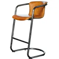 KAWOLA Barhocker Trivia Lederbarhocker cognac B/H/T: 51x102x62cm