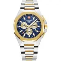 Swiss Alpine Military Herren Uhr Chronograph Analog Quarz 7005.9145SAM Edelstahl